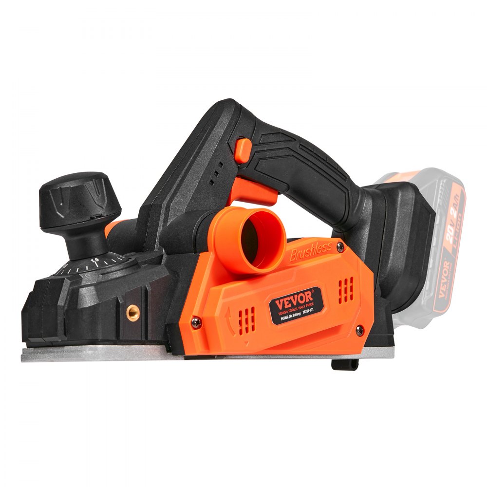 VEVOR Cordless Planer 20V Hand Planer 82mm Width Planing Machine 2mm Planing Depth Electric Planer 16500rpm One-Hand Planer with HSS Blades and Double Dust Outlet System Hobekl Hand Planer