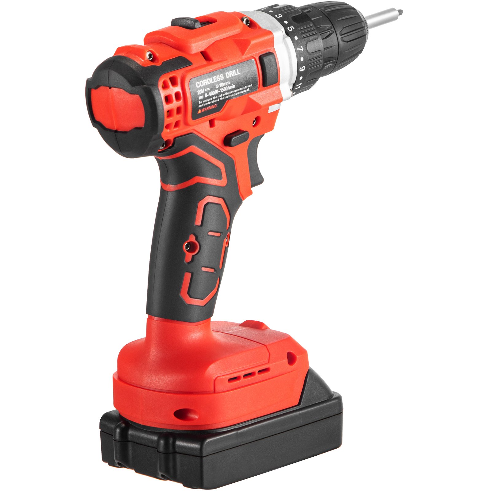 VEVOR Taladro Percutor a Batería 2Ah 12V Taladro Inalámbrico con Juego de Brocas