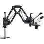 VEVOR Multidirectional Microscope with Spring Mount, Jewelry Microscope with 7x to 45x Magnification, Micro Jewelry Inlay Stand with Integrated USB Ring LED Light and 360° Ball Vise, for Jewelry Inlays