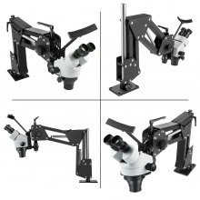 VEVOR Microscopio Incrustado Microscopio Multidireccional Herramientas Joyería7X-4.5X