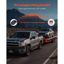 VEVOR Luces de Remolque, con Modos de Luz Trasera/la de Giro/la de Freno/la de Matrícula/la de Marcha Atrás, Kit de Iluminación Impermeable para Barco, Camión, RV, Rectangular, 110 x 120 x 58 mm