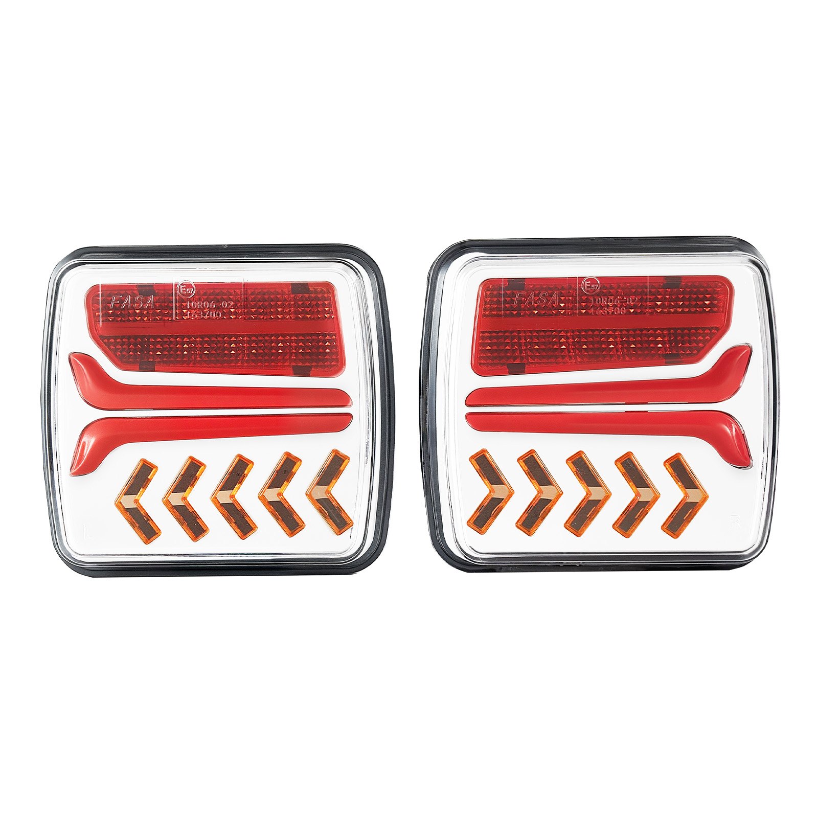 VEVOR Luces de Remolque, con Modos de Luz Trasera/la de Giro/la de Freno/la de Matrícula/la de Marcha Atrás, Kit de Iluminación Impermeable para Barco, Camión, RV, Rectangular, 110 x 120 x 58 mm