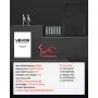 VEVOR Multímetro Digital TRMS, 4000 Cuentas, Voltímetro, Ohmímetro, con Rango Automático Manual Conmutable, Comprobador Voltaje CA/CC 1000 V, Resistencia y Continuidad, 190 x 95 x 60 mm, Negro