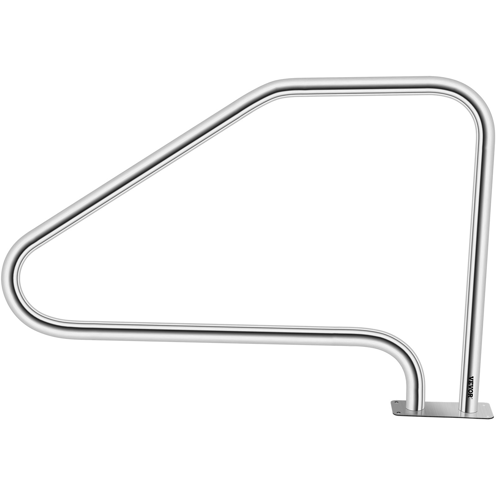 VEVOR Pasamanos Piscina Barandilla para Piscina con Placa Base de Acero Inoxidable Baranda de Piscina 125,5 x 86,4cm Pasamanos fácil Montaje