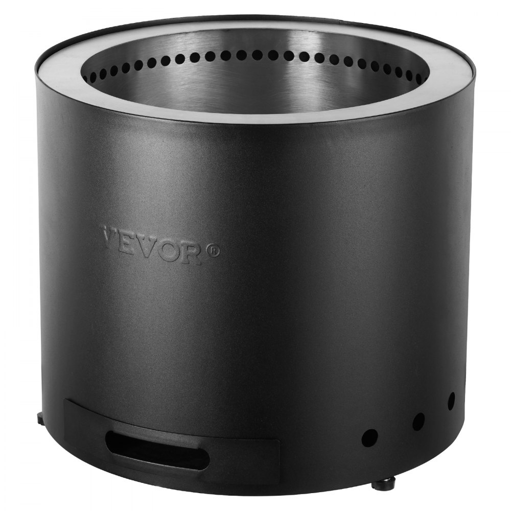 VEVOR Brasero de Leña sin Humo 490 x 390 mm Brasero con Bandeja de Ceniza Extraíble Brasero Portátil para Interiores y Exteriores de Acero Inoxidable SUS430, para Acampar en el Patio al Aire Libre