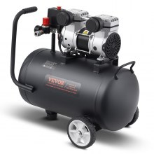 Compresor de aire VEVOR, tanque de acero de 8 galones, compresor de aire sin aceite de 1 HP, 2,2 CFM a 90 PSI y presión máxima de 120 PSI, compresor portátil ultrasilencioso de 80 dB, para reparación de automóviles, inflado de neumáticos, pintura en aerosol