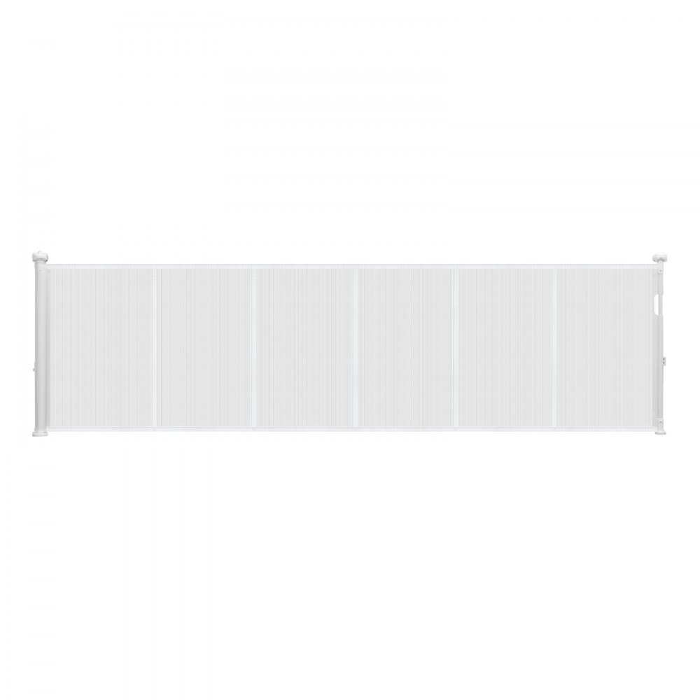 VEVOR Puerta Retráctil hasta 280 cm Alto de 87 cm Barrera de Seguridad Extensible Fácil de Instalar Panel de Malla Transpirable para Escaleras Interiores, Puertas, Pasillos, Salas de Juegos, Blanco
