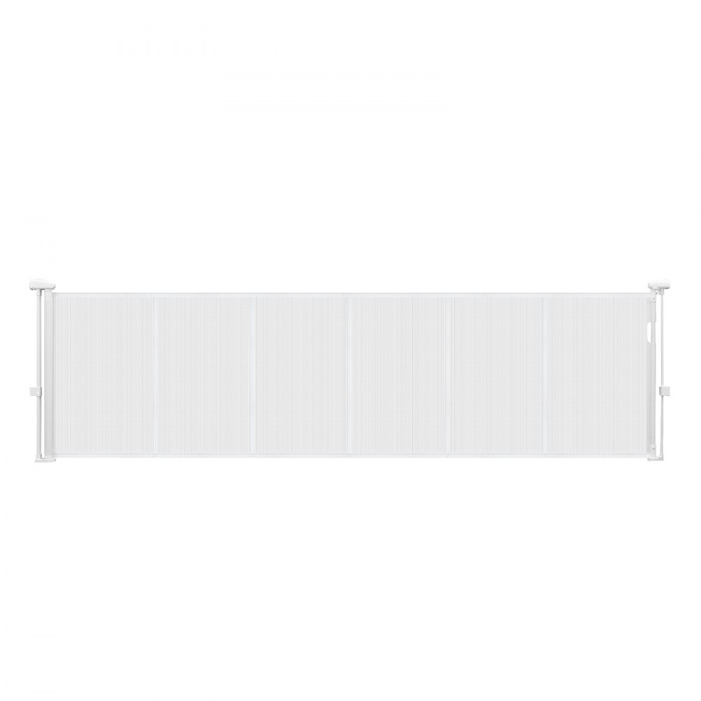 VEVOR Puerta Retráctil hasta 280 cm Alto de 87 cm Barrera de Seguridad Extensible Fácil de Instalar Panel de Malla Transpirable para Escaleras Interiores, Puertas, Pasillos, Salas de Juegos, Blanco