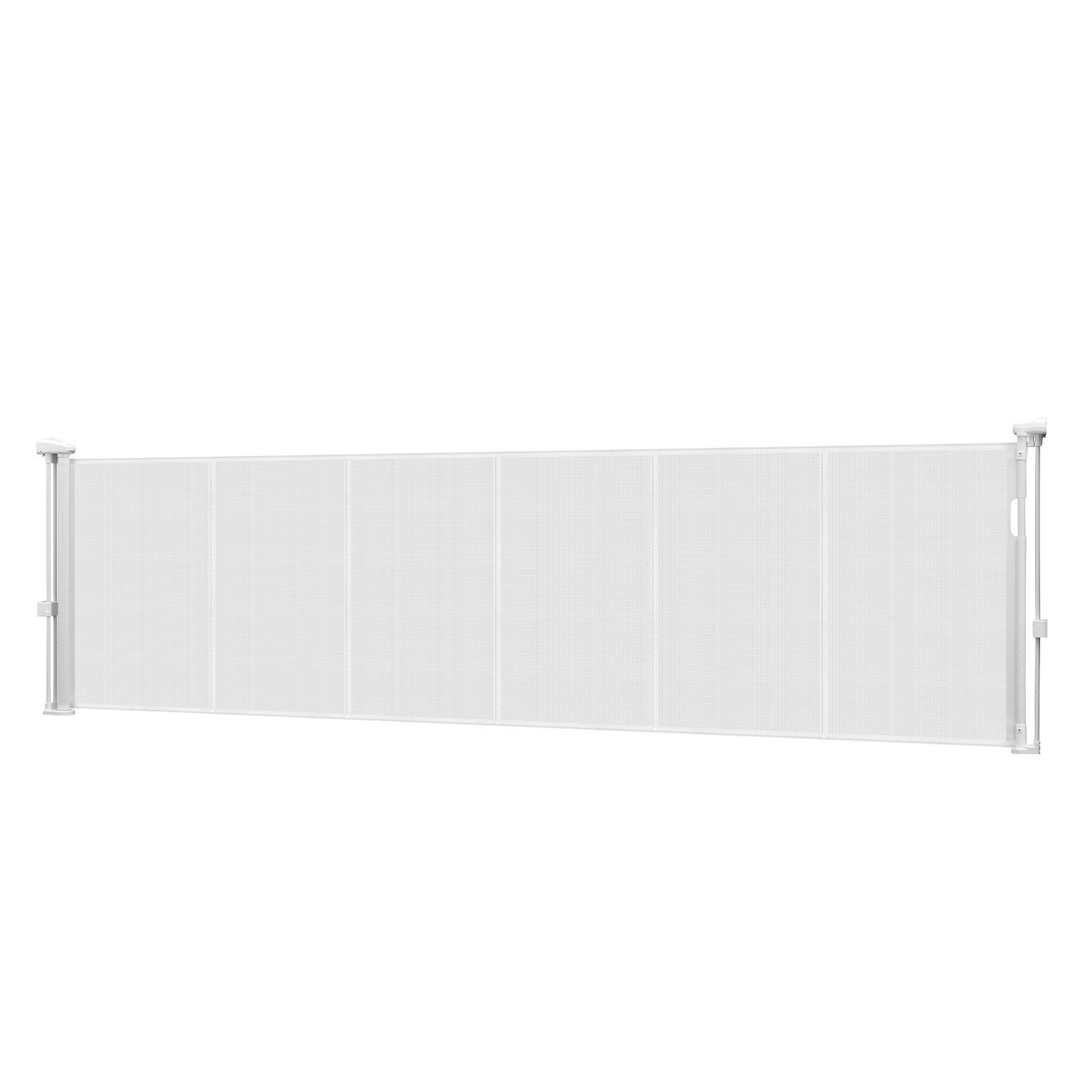 VEVOR Puerta Retráctil hasta 280 cm Alto de 87 cm Barrera de Seguridad Extensible Fácil de Instalar Panel de Malla Transpirable para Escaleras Interiores, Puertas, Pasillos, Salas de Juegos, Blanco