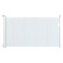 VEVOR Barrera de Seguridad Extensible hasta 153 cm Puerta Mágica para Perros Alto de 87 cm Puerta Retráctil para Bebés Abrir con Una Mano Vallas de Malla para Niños Perros Pasillo Escaleras, Blanco