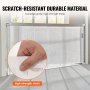 VEVOR Barrera de Seguridad Extensible hasta 195 cm Puerta Mágica para Perros Alto de 87 cm Puerta Retráctil para Bebés Abrir con Una Mano Vallas de Malla para Niños Perros Pasillo Escaleras, Blanco