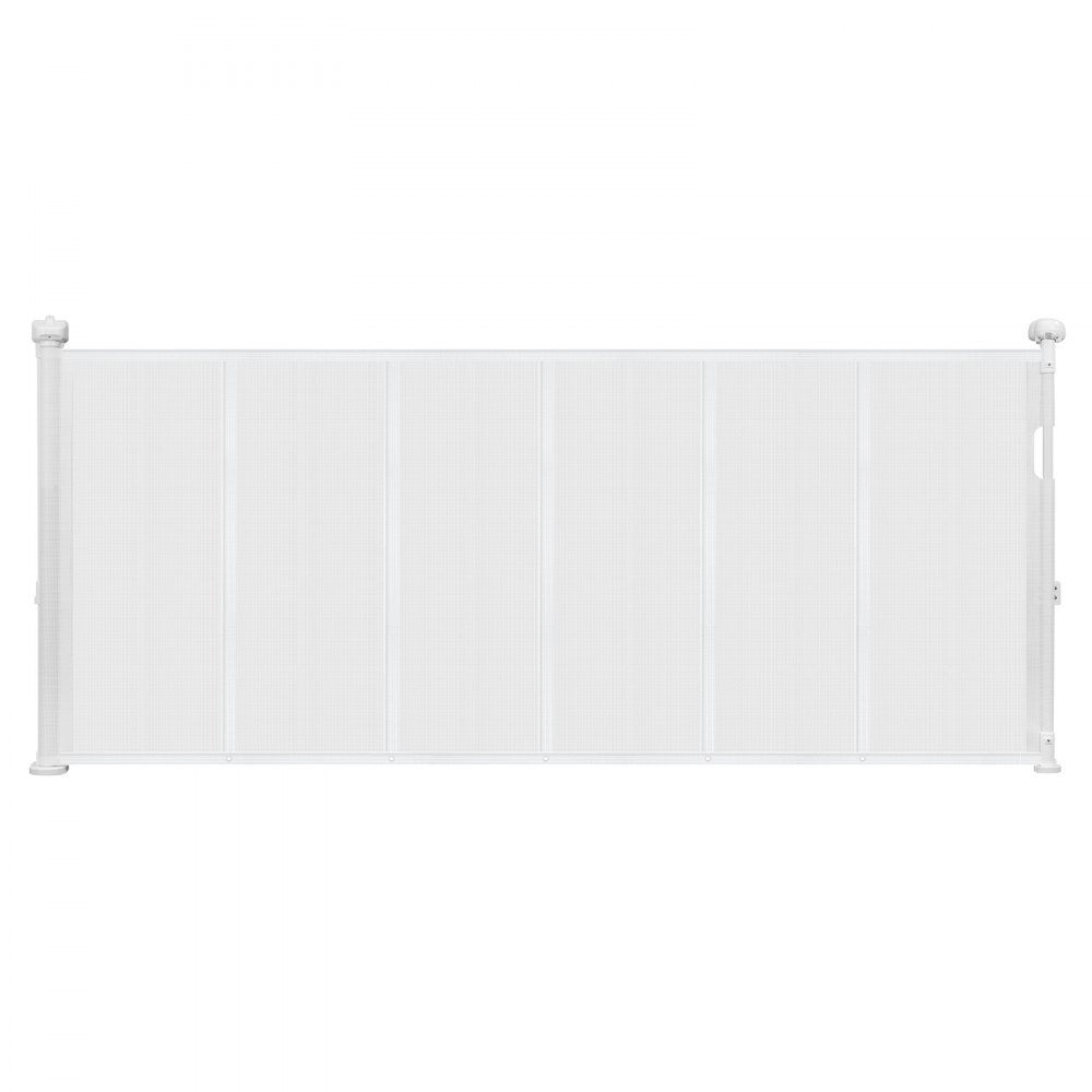 VEVOR Puerta Retráctil hasta 180 cm Alto de 87 cm Barrera de Seguridad Extensible Fácil de Instalar Panel de Malla Transpirable para Escaleras Interiores, Puertas, Pasillos, Salas de Juegos, Blanco