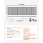 VEVOR Puerta Retráctil hasta 280 cm Alto de 87 cm Barrera de Seguridad Extensible Fácil de Instalar Panel de Malla Transpirable para Escaleras Interiores, Puertas, Pasillos, Salas de Juegos, Gris