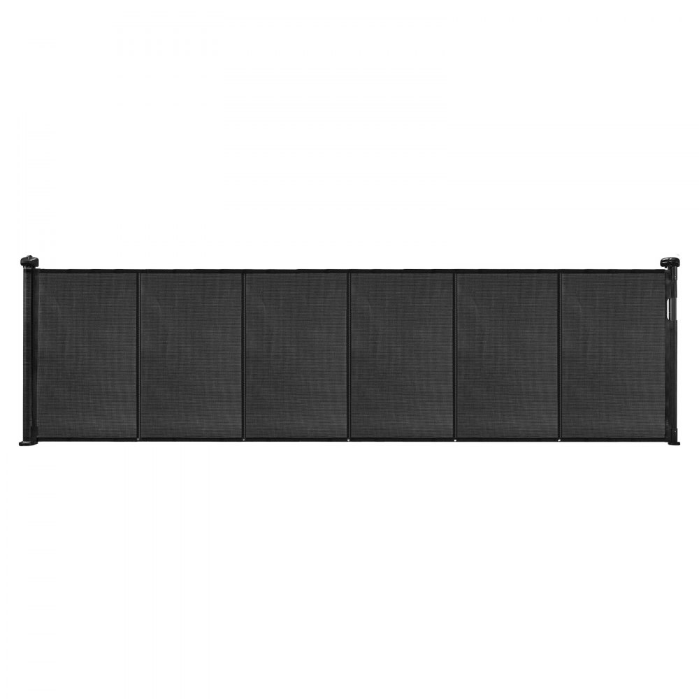 VEVOR Puerta Retráctil hasta 280 cm Alto de 87 cm Barrera de Seguridad Extensible Fácil de Instalar Panel de Malla Transpirable para Escaleras Interiores, Puertas, Pasillos, Salas de Juegos, Negro