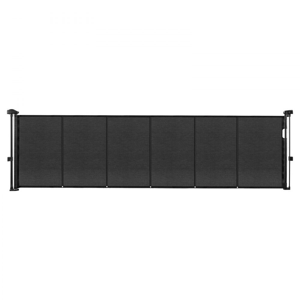 VEVOR Puerta Retráctil hasta 280 cm Alto de 87 cm Barrera de Seguridad Extensible Fácil de Instalar Panel de Malla Transpirable para Escaleras Interiores, Puertas, Pasillos, Salas de Juegos, Negro