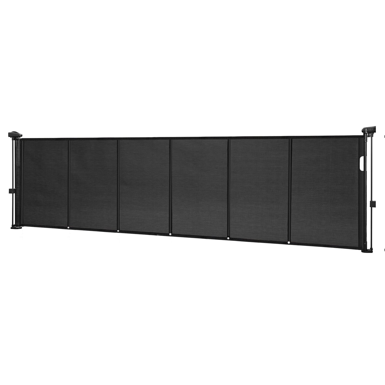 VEVOR Puerta Retráctil hasta 280 cm Alto de 87 cm Barrera de Seguridad Extensible Fácil de Instalar Panel de Malla Transpirable para Escaleras Interiores, Puertas, Pasillos, Salas de Juegos, Negro