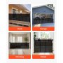 VEVOR Puerta Retráctil 325 x 105,5 cm, Valla de Seguridad para Perros, Panel de Malla Transpirable con Tiras de Fibra de Vidrio para Escaleras Interiores, Puertas, Pasillos, Salas de Juegos, Negro