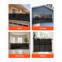 VEVOR Puerta Retráctil 430 x 106 cm, Valla de Seguridad para Perros, Panel de Malla Transpirable con Tiras de Fibra de Vidrio para Escaleras Interiores, Puertas, Pasillos, Salas de Juegos, Negro