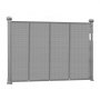 VEVOR Puerta Retráctil hasta 140 cm Alto de 87 cm Barrera de Seguridad Extensible Fácil de Instalar Panel de Malla Transpirable para Escaleras Interiores, Puertas, Pasillos, Salas de Juegos, Gris