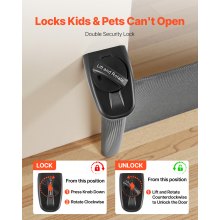 VEVOR Puerta Retráctil 158 x 87 cm, Barrera de Seguridad para Perros con Cierre, Puerta de Malla Permite el Paso sin Tropiezos, para Escaleras Interiores, Puertas, Pasillos, Salas de Juegos, Negro