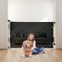 VEVOR Puerta Retráctil 1045x1550 mm, Barrera de Seguridad para Perros con Cierre, Puerta de Malla Permite el Paso sin Tropiezos, para Escaleras Interiores, Puertas, Pasillos, Salas de Juegos, Negro
