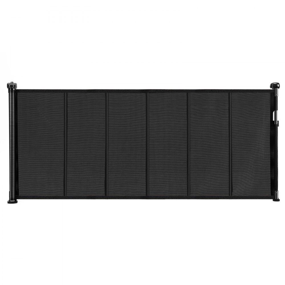 VEVOR Puerta Retráctil hasta 180 cm Alto de 87 cm Barrera de Seguridad Extensible Fácil de Instalar Panel de Malla Transpirable para Escaleras Interiores, Puertas, Pasillos, Salas de Juegos, Negro