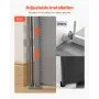 VEVOR Puerta Retráctil 180 x 87 cm Barrera de Seguridad para Mascotas, Gris