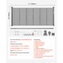 VEVOR Puerta Retráctil hasta 180 cm Alto de 87 cm Barrera de Seguridad Extensible Fácil de Instalar Panel de Malla Transpirable para Escaleras Interiores, Puertas, Pasillos, Salas de Juegos, Gris