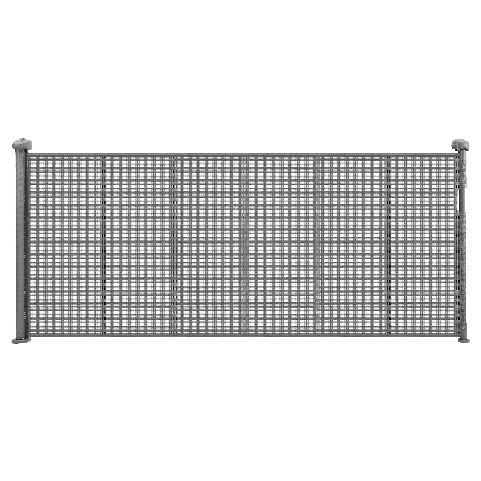 VEVOR Puerta Retráctil hasta 180 cm Alto de 87 cm Barrera de Seguridad Extensible Fácil de Instalar Panel de Malla Transpirable para Escaleras Interiores, Puertas, Pasillos, Salas de Juegos, Gris
