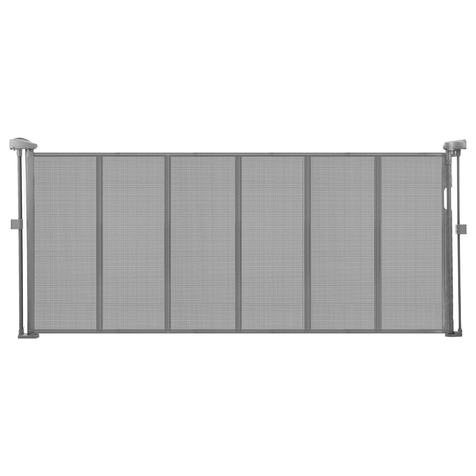 VEVOR Puerta Retráctil hasta 180 cm Alto de 87 cm Barrera de Seguridad Extensible Fácil de Instalar Panel de Malla Transpirable para Escaleras Interiores, Puertas, Pasillos, Salas de Juegos, Gris