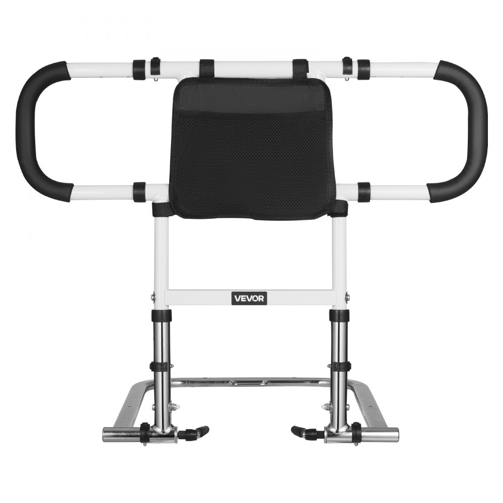 VEVOR Elevador de Cama, Barandilla Plegable y Extensible con Asas Laterales y Pasamanos de PU, con Tubo de Acero al Carbono, para Camas King, Queen, Matrimoniales e Individuales, Carga 136 kg