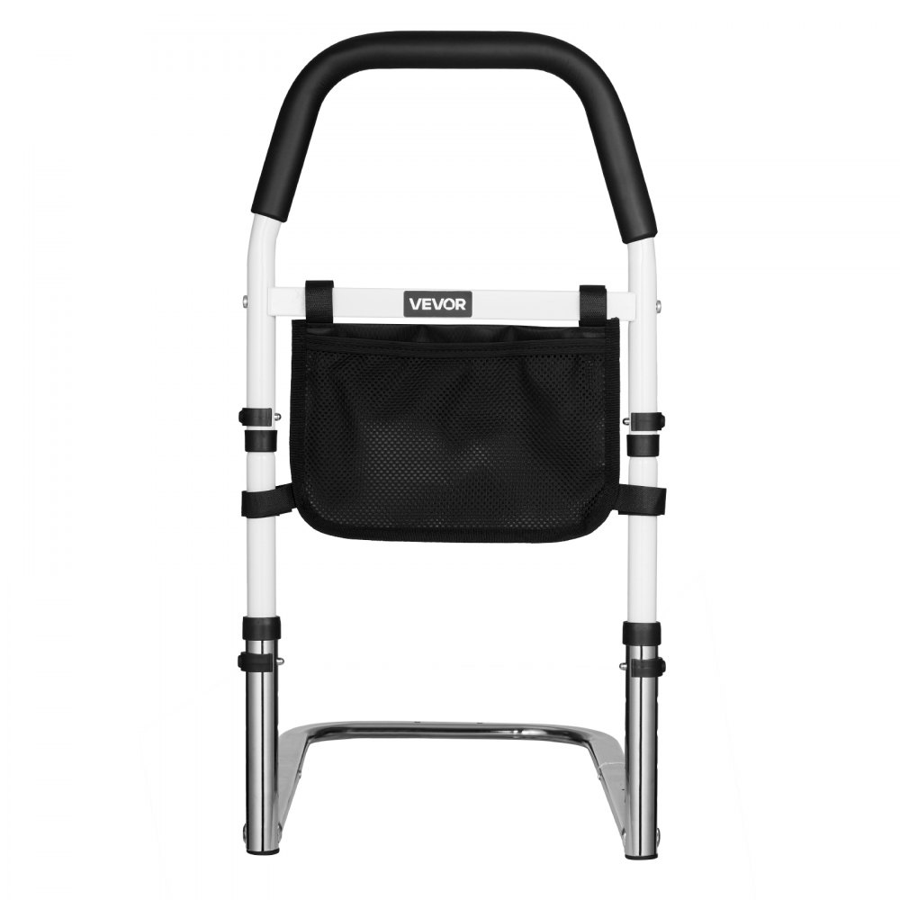 VEVOR Elevador de Cama, Barra de Apoyo con Pasamanos de PU, Acero al Carbono, para Personas Mayores y Pacientes, Compatible con Camas King, Queen, Matrimoniales e Individuales, 610 x 320 x 635 mm
