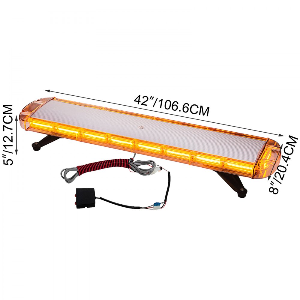 72w Luz Estroboscópica Advertencia Baliza Emergencia 38 "cob Magnético