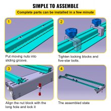 VEVOR Router Sled Slab Jig 60" con función de bloqueo portátil para aplanar madera