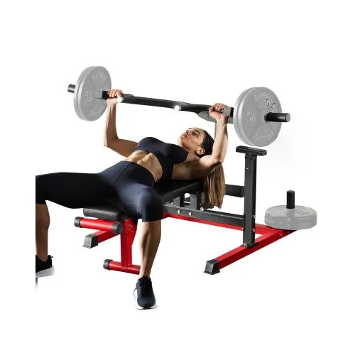 VEVOR Máquina de Prensa de Pecho 204 kg, Banco Inclinado Plano Ajustable con Brazos Convergentes Independientes, Equipo para la Parte Superior Pecho, Abdominales y Hombros, 1600 x 1550 x 760 mm