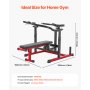 VEVOR Máquina de Prensa de Pecho 204 kg, Banco Inclinado Plano Ajustable con Brazos Convergentes Independientes, Equipo para la Parte Superior Pecho, Abdominales y Hombros, 1600 x 1550 x 760 mm