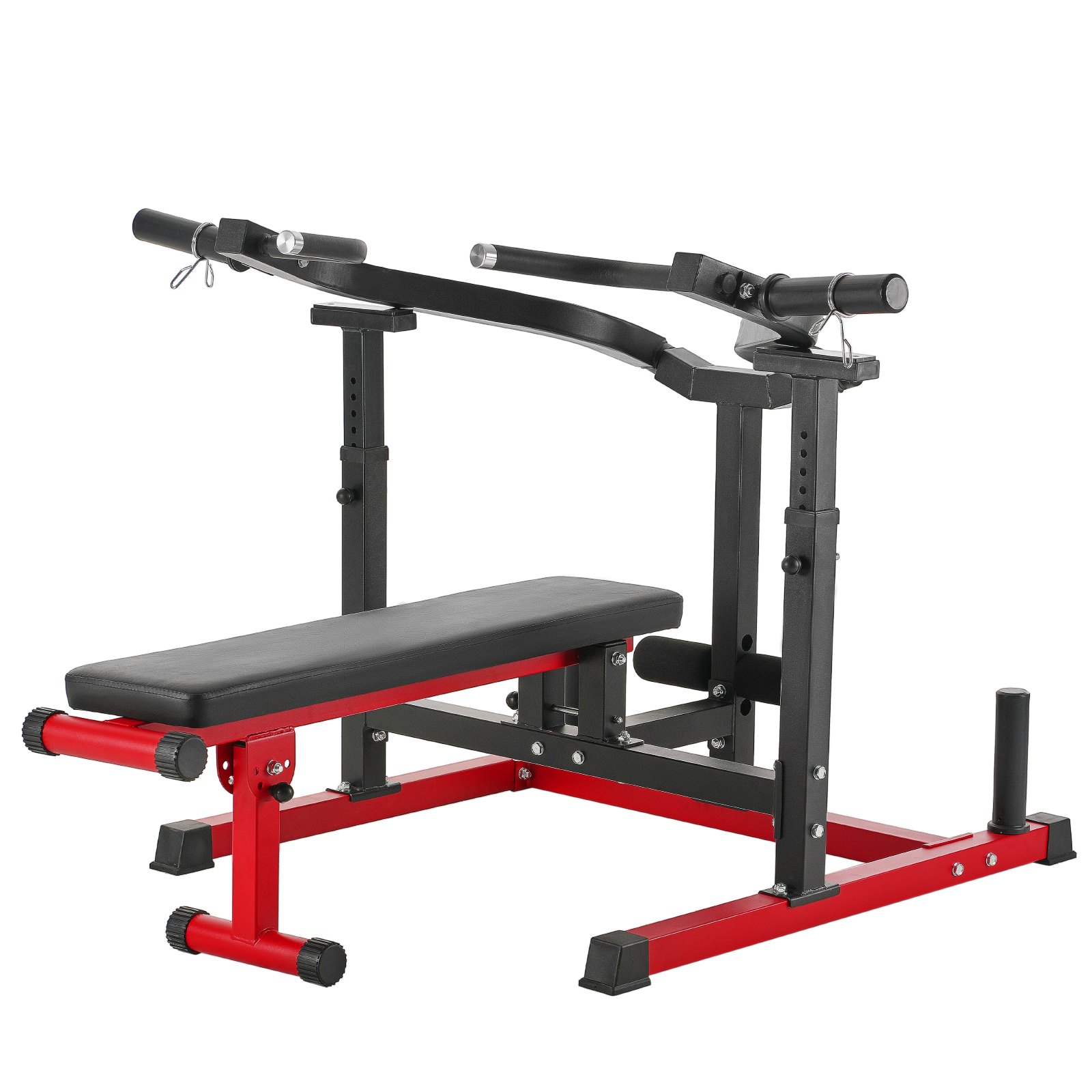 VEVOR Máquina de Prensa de Pecho 204 kg, Banco Inclinado Plano Ajustable con Brazos Convergentes Independientes, Equipo para la Parte Superior Pecho, Abdominales y Hombros, 1600 x 1550 x 760 mm