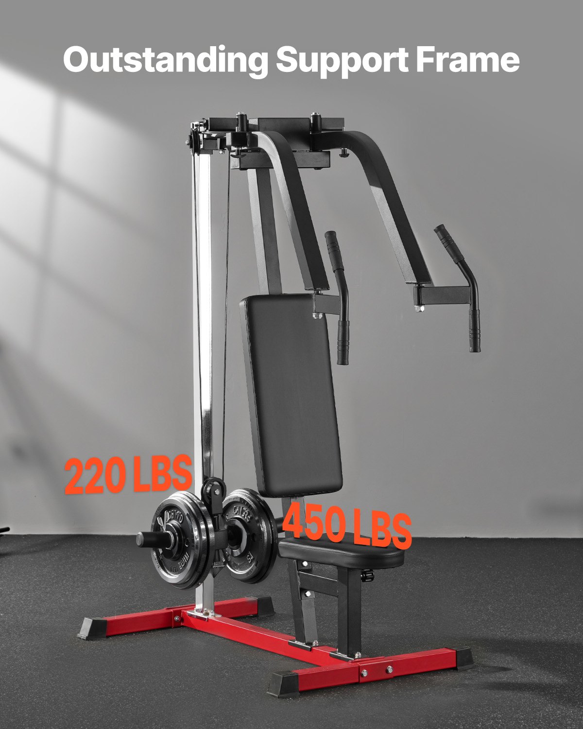 VEVOR Máquina Especializada de Apertura de Pecho, Gimnasio en Casa, para Entrenamientos de Pecho, Espalda, Pectorales, Deltoides Posteriores y Hombros, Soporta hasta 204 kg, 1100 x 1650 x 1640 mm