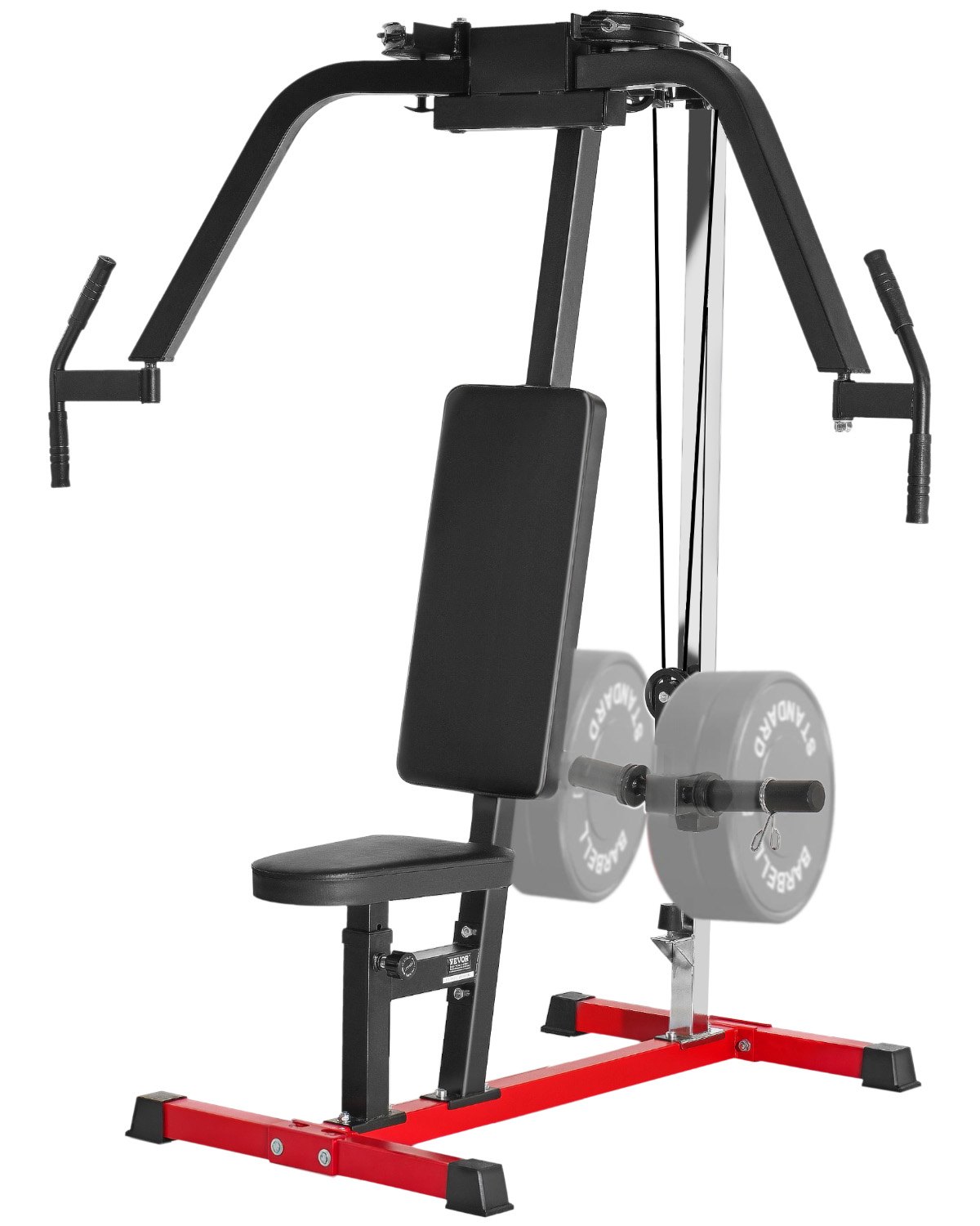 VEVOR Máquina Especializada de Apertura de Pecho, Gimnasio en Casa, para Entrenamientos de Pecho, Espalda, Pectorales, Deltoides Posteriores y Hombros, Soporta hasta 204 kg, 1100 x 1650 x 1640 mm