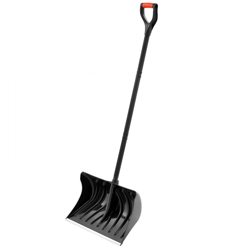 VEVOR Pala Quitanieves de Plástico Ancho de Trabajo 558,8 mm Pala de Nieve, para Limpieza de Entrada, Patio y Jardín, Hoja de Metal, Mango de Acero en D, Diseño Ligero, Kit Completo de Instalación