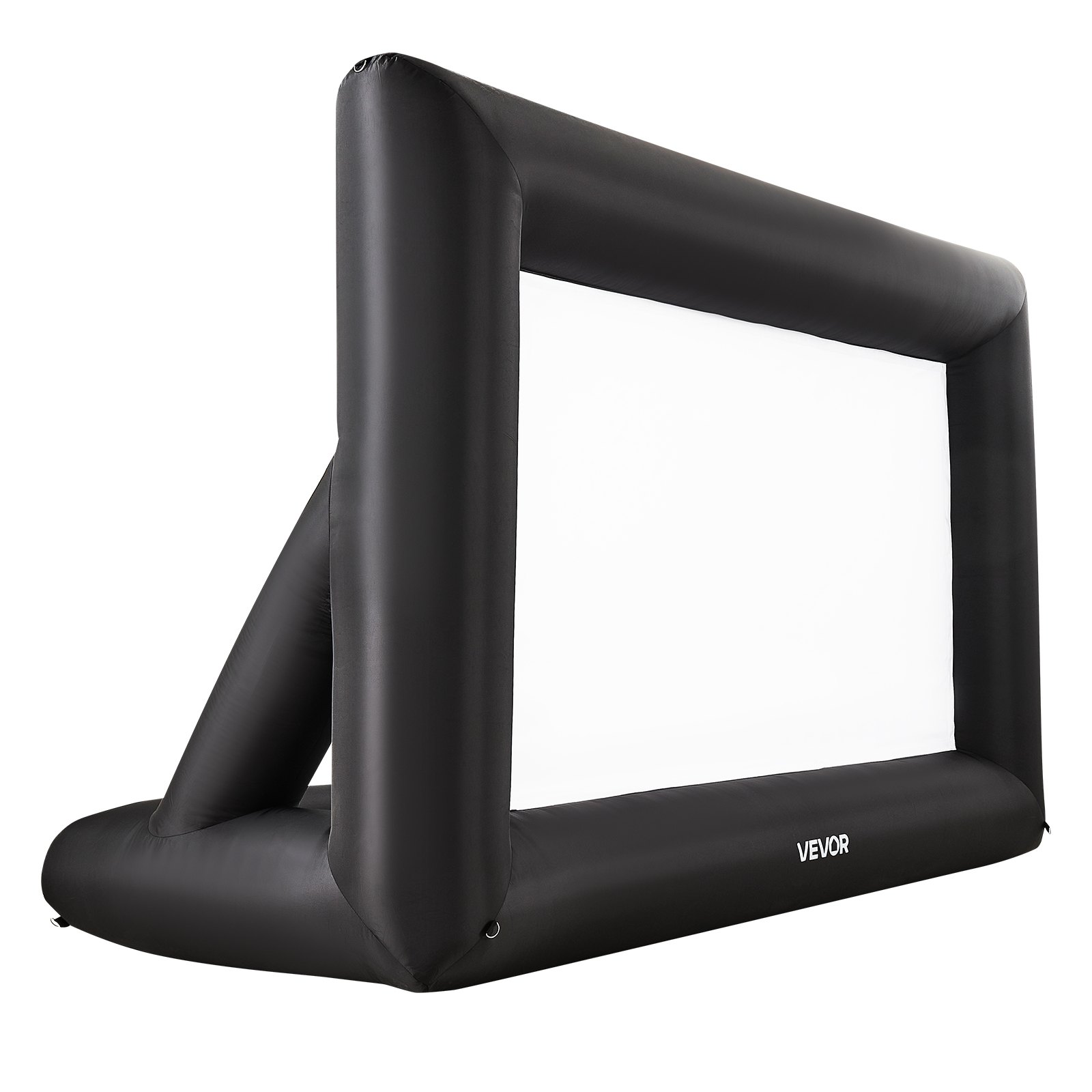 VEVOR Pantalla de Cine Inflable 272 x 150 cm Tela 600D Lavable con Bolsa de Almacenamiento Portátil Fácil de Instalar Pantalla de Proyección para Exteriores, Cine en casa, Fiestas, Marco Negro