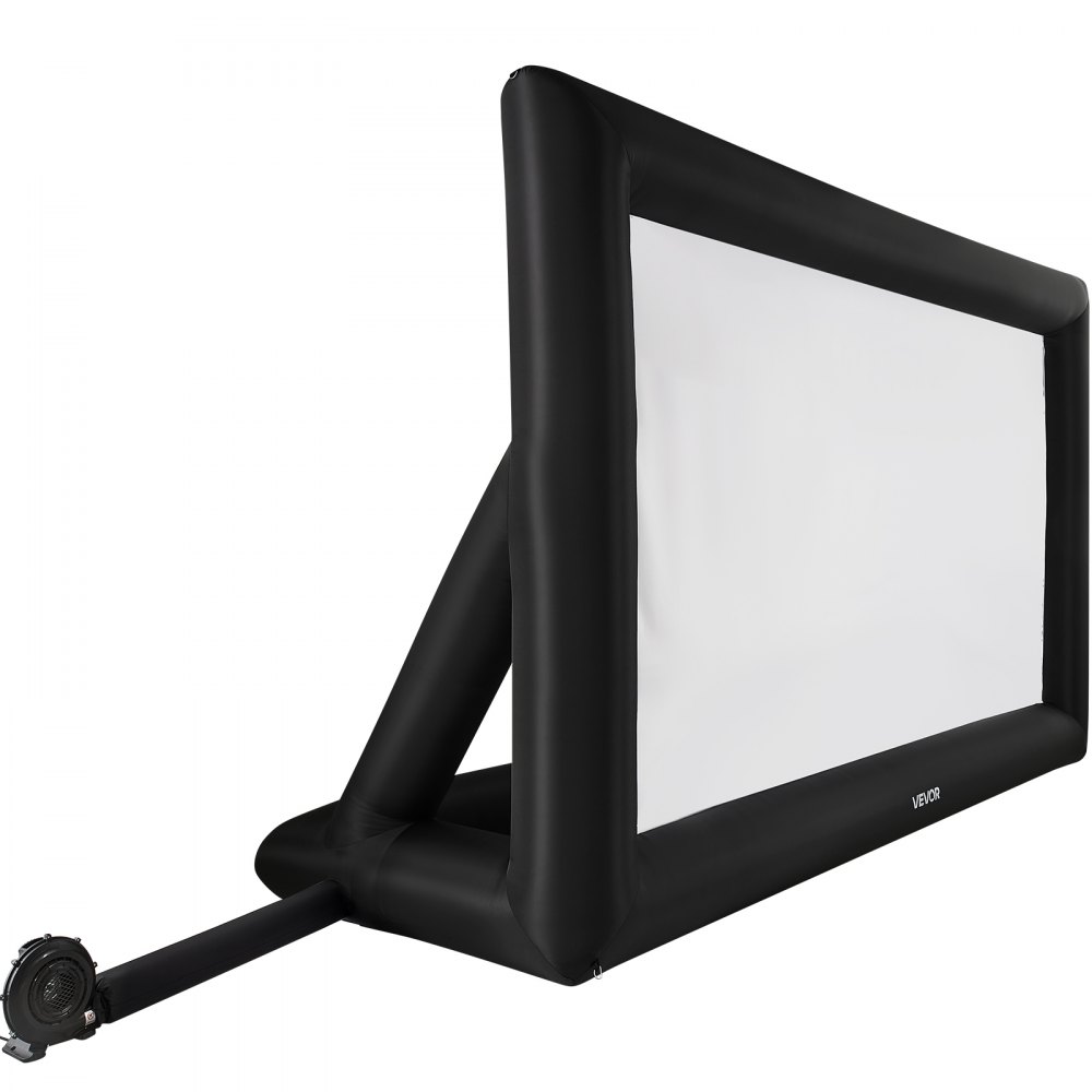 VEVOR Pantalla de Cine Inflable 423 x 240 cm Tela 600D Lavable con Bolsa de Almacenamiento Portátil Fácil de Instalar Pantalla de Proyección para Exteriores, Cine en casa, Fiestas, Marco Negro