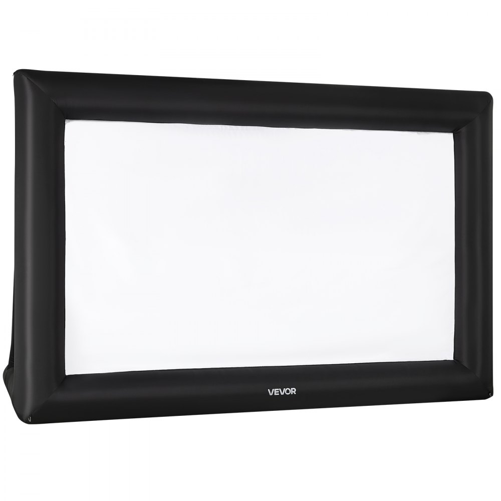 VEVOR Pantalla de Cine Inflable 423 x 240 cm Tela 600D Lavable con Bolsa de Almacenamiento Portátil Fácil de Instalar Pantalla de Proyección para Exteriores, Cine en casa, Fiestas, Marco Negro