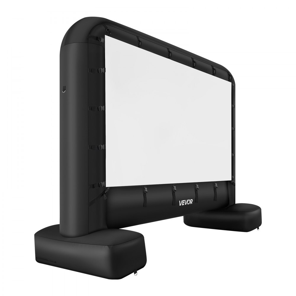 VEVOR Pantalla de Cine Inflable 259 x 146 cm 16:9 Lavable 600D con Bolsa de Almacenamiento Portátil Fácil de Instalar Visión de 160° Pantalla de Proyección para Exteriores, Cine en casa, Fiestas