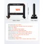VEVOR Pantalla de Cine Inflable 288 x 155 cm 16:9 Lavable 600D con Bolsa de Almacenamiento Portátil Fácil de Instalar Visión de 160° Pantalla de Proyección para Exteriores, Cine en casa, Fiestas