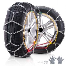 VEVOR Cadenas de Nieve de Tracción Neumáticos Plata 1595 x 425 x 12,5 mm 2 uds