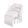 VEVOR Hanging Chair, 150 kg Load Capacity, Macrame Hanging Chair with Cushion and Mounting Hardware, Cotton Rope Rocking Chair for Bedroom, Balcony, Terrace, Garden, Beige
