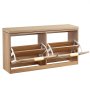 VEVOR Banco de Zapatero 988 x 240 x 500 mm Zapatero con Cojín Capacidad de Carga 200 kg Organizador de Zapatos con Cajones Abatibles, 4 Compartimentos para Entrada de Puerta, Pasillo, Sala de Estar