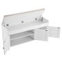 VEVOR Banco Zapatero 1050 x 350 x 503 mm Zapatero con Cojín de Asiento Capacidad de Carga 113,4 kg Organizador de Zapatos con 3 Gabinetes para Entrada de Puerta, Pasillo, Sala de Estar, Dormitorio