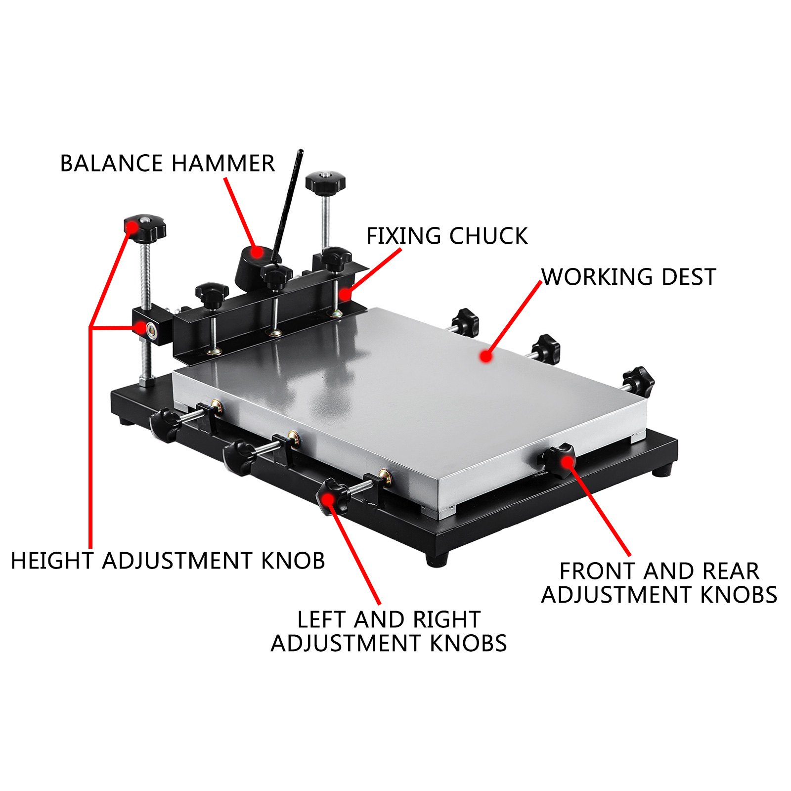 Impresora De Plantilla Manual Pcb Smt Impresora De Pasta De Soldadura 700x500 Mm